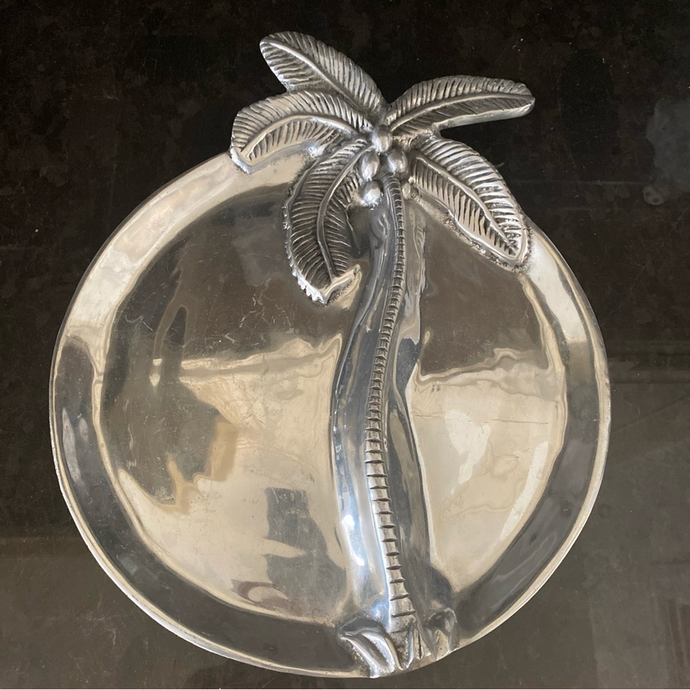Vintage Old Town Palm Tree / Coconut Tree Platter